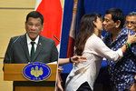 Filipínský prezident při projevu líbal ženy
