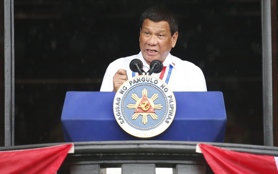 Filipínský prezident Rodrigo Duterte.