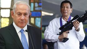 Filipínský prezident Rodrigo Duterte hledá nového dodavatele zbraní. O jejich nákupu přijel jednat s izraelským premiérem Benjaminem Netanjahuem.