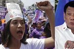 Místo pochvaly se Filipínky od prezidenta Duterteho dočkaly urážek.