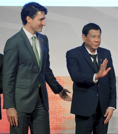 Filipínský prezident Duterte a kanadský premiér Trudeau