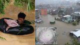 Tajfun na Filipínách zaplavil obce a vyhnal obyvatele na střechy. Zemřeli nejméně čtyři lidé