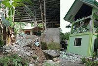 Chlapce zabila padající zeď. Zemětřesení poničilo školy i domy na Filipínách