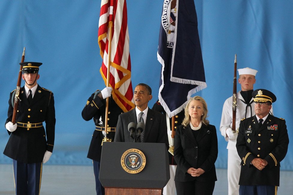 Prezident Obama při proslovu o smrtícím útoku na velvyslanectví v Libyii