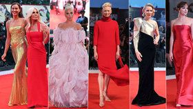 Filmový festival v Benátkách: Cukrová Lady Gaga, rudá Donatella a zlatá modelka Irina Shayk