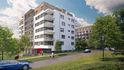 Vizualizace bytového projektu v Praze na Baranndově developera Finep, v němž koupila nájemní byty společnost Zeitgeist Asset Management.