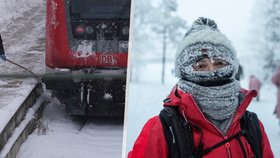 Tisíce turistů kvůli mrazu uvázly ve Finsku, Německo nechá zavřené mnohé školy.