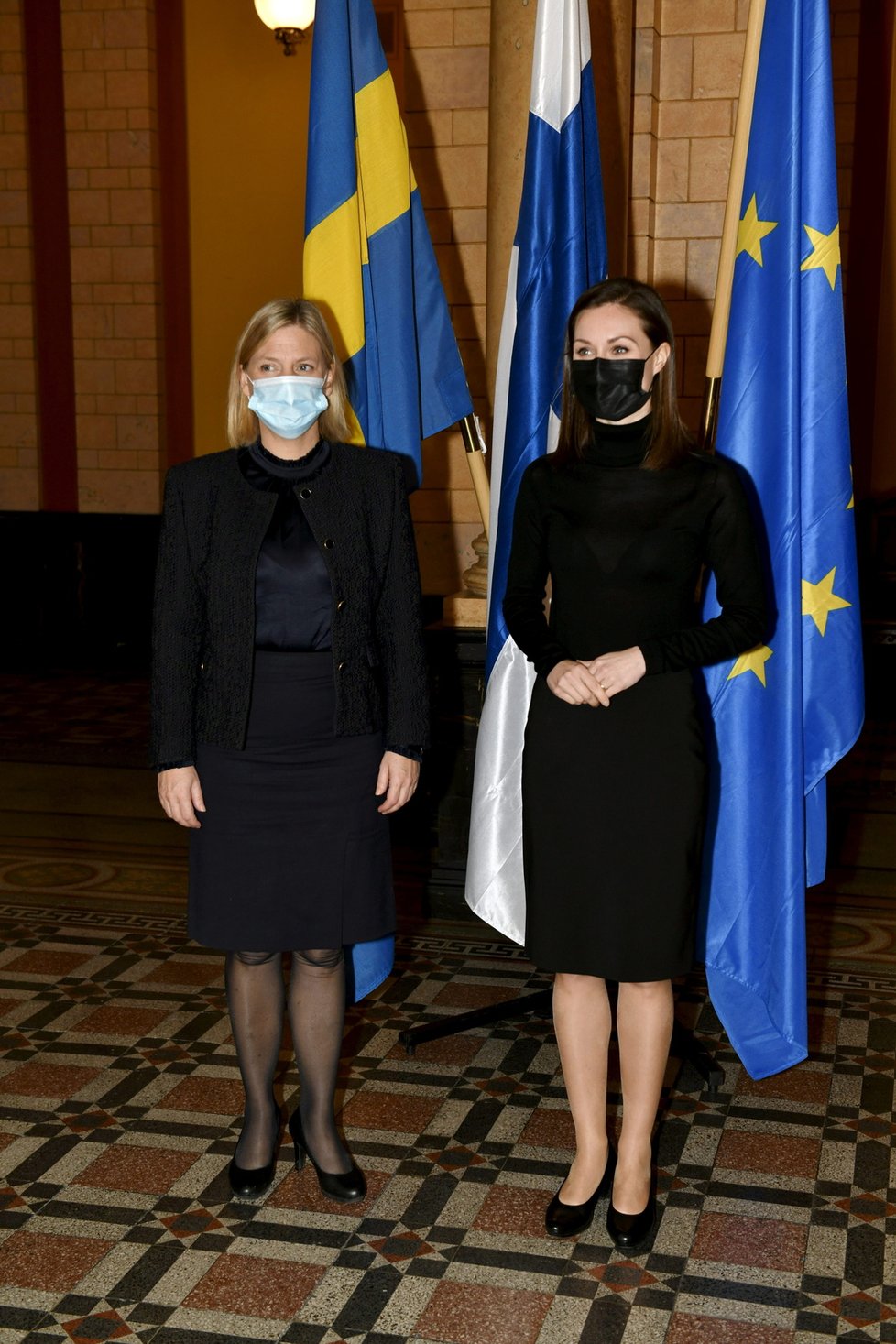 Finská premiérka Sanna Marinová. Na snímku se švédskou premiérkou Magdalenou Anderssonovou.