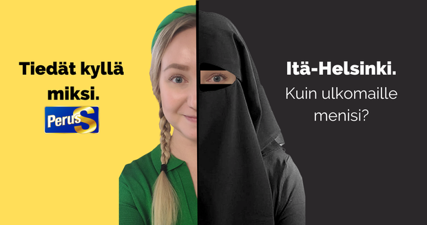 Rasistický plakát? Politička pobouřila fotkou v burce, Sannu Marinovou čekají těžké volby