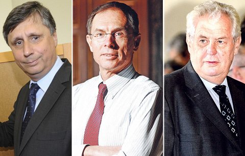 Jan Fischer, Jan Švejnar a Miloš Zeman by při prezidentském boji zaujmuli první tři příčky.