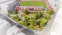 Vizualizace nového stadionu FK Viktoria Žižkov