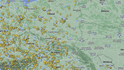 Takto se na serveru Flightradar24 zobrazoval letecký provoz nad Evropou v pondělí 27. 6. v 17:30.