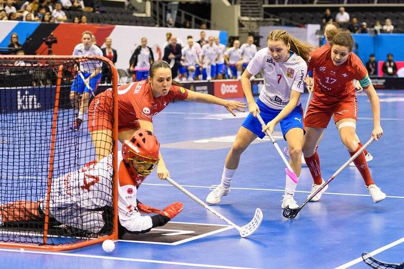 Anna Brucháčková v utkání se Švýcarskem