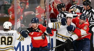 NHL ONLINE: Florida přejela Boston, Pastrňák se rval! Otočka Canucks
