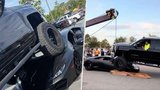 Řidička »zaparkovala« na střeše luxusního lamborghini: Nehodu zachytila kamera