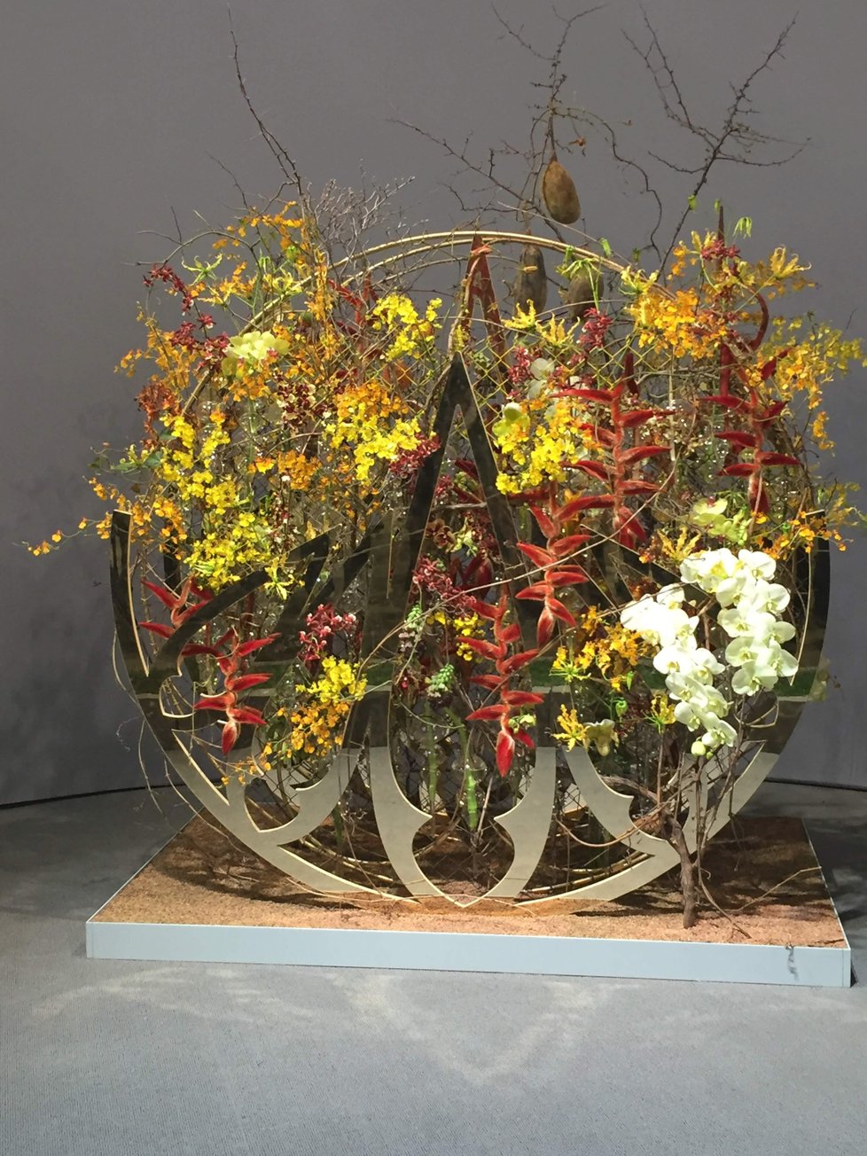 Soutěžní květinová výzdoba Přemysla Hytycha (35) na mistrovství světa floristů v USA v březnu 2019.