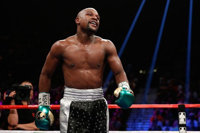 Floyd Mayweather v ringu. Floyd Mayweather v ringu.
