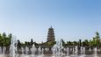 Big Wild Goose Pagoda Fountain, Si-an, Čína