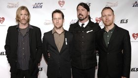 Kapela Foo Fighters - zleva: Taylor Hawkins, Chris Shiflett, Dave Grohl a Nate Mendel