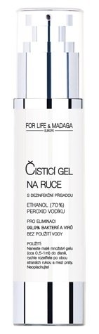 Čisticí gel na ruce, For Life and Madaga, 160 Kč (50 ml)