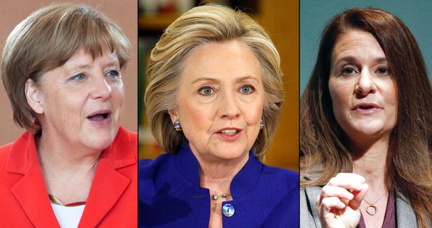Stovka nejmocnějších žen světa: Vévodí Angela Merkelová, v závěsu jsou Hillary a žena Gatese