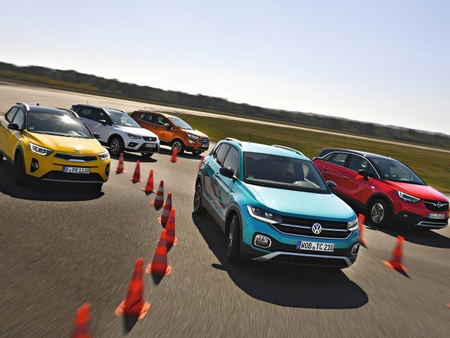 Ford EcoSport vs. Kia Stonic vs. Opel Grandland X vs. Seat Arona vs. Volkswagen T-Cross