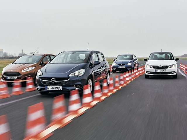 Ford Fiesta 1.0 EB vs. Opel Corsa 1.0 Turbo vs. Seat Ibiza 1.2 TSI vs. Škoda Fabia 1.2 TSI