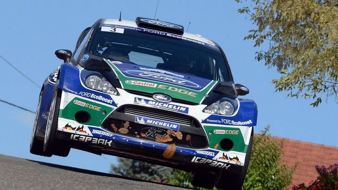 Ford Fiesta WRC řízený Jarri-Matti Latvalou