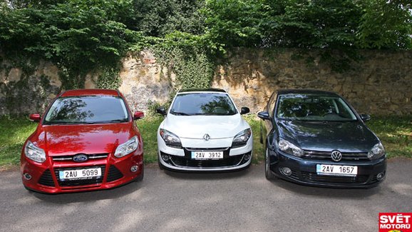 TEST Srovnávací test Světa motorů: Ford Focus vs. Renault Mégane vs. Volkswagen Golf