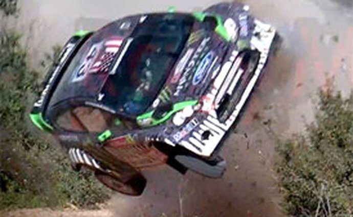 Drsný shakedown: Ken Block včera zrušil Fiestu WRC (video)