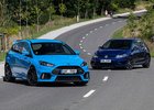 TEST Ford Focus RS vs. VW Golf R – Raubíř a profesor