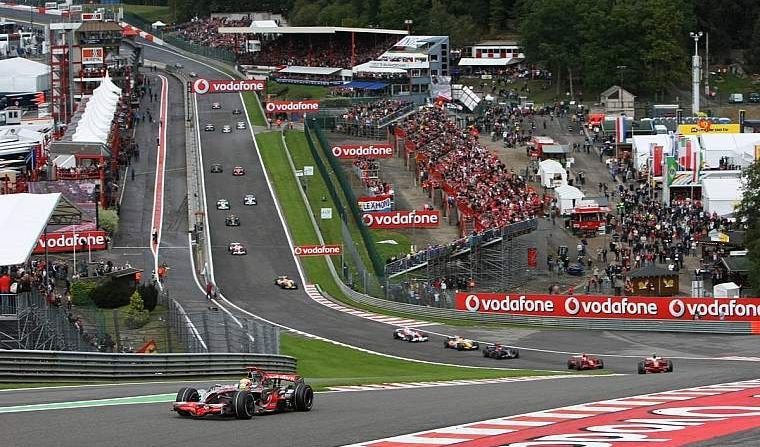 Eau Rouge, legendární úsek belgické trati Spa-Francorchamps