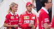 Sebastian Vettel s mluvčí stáje Ferrari Brittou Roeskeovou