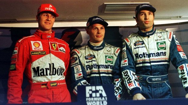 Michael Schumacher, Jacques Villeneuve a Heinz-Harald Frentzen dosáhli v kvalifikaci stejného času (Velká cena Evropy 1997)