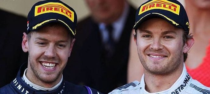 Sebastian Vettel a Nico Rosberg