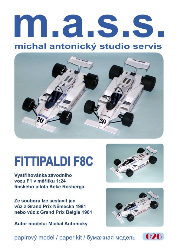 Model závodního vozu Fittipaldi F8C