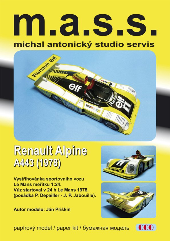 Model závodního vozu Renault-Alpine