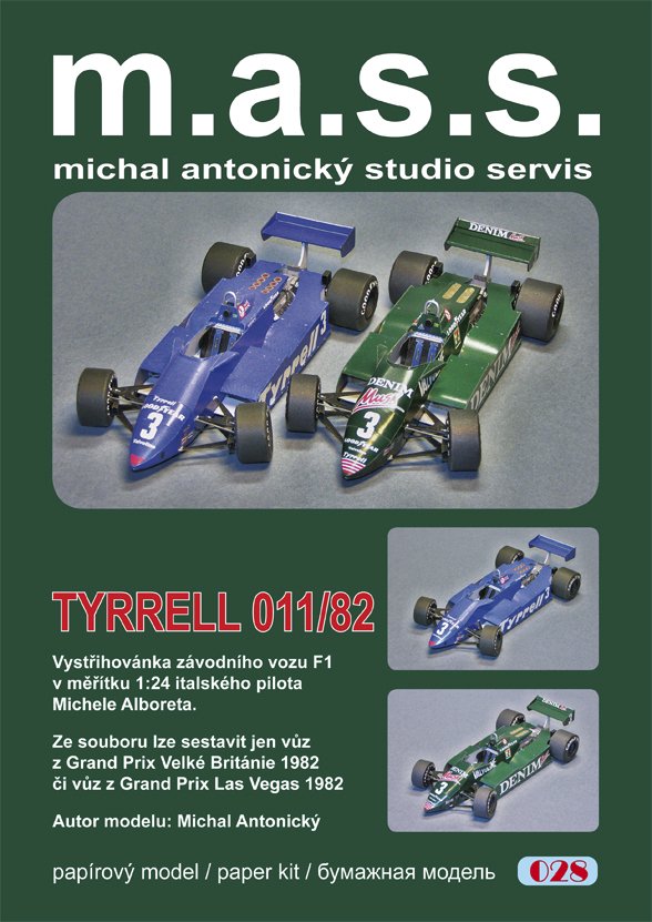 Model závodního vozu Tyrrell 011/82