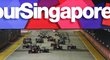 Na trati Velké ceny Singapuru bylo po startu rušno
