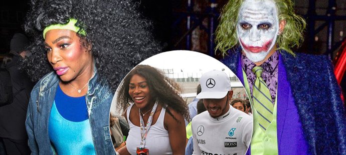 Serena Williams se prý dala dohromady s pilotem F1 Lewisem Hamiltonem. Z halloweenského večírku už odjížděli spolu.