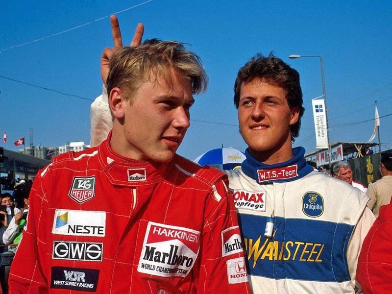 Mika a jeho největší soupeř Michael Schumacher