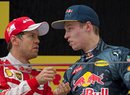 Sebastian Vettel a Daniil Kvjat