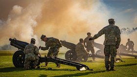 Vojáci na americké vojenské základně Fort Stewart