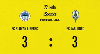 SESTŘIH: Liberec - Jablonec 3:3. Dramatické derby, Slovan stáhl manko