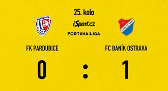 SESTŘIH: Pardubice - Baník 0:1. Gól Blažka, tři červené pro domácí