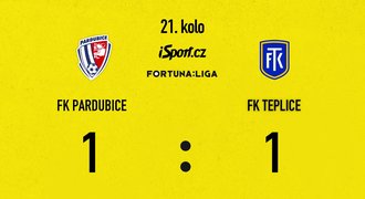 SESTŘIH: Pardubice - Teplice 1:1. Na gól ve 23. sekundě odpověděl Chaloupek