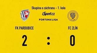 SESTŘIH: Pardubice - Zlín 2:0. Icha akrobaticky rozhodl o výhře domácích