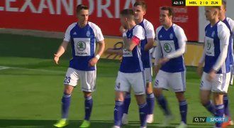 SESTŘIH: Mladá Boleslav - Zlín 3:0. Král střelců Komličenko dal dva góly