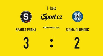 SESTŘIH: Sparta - Olomouc 3:2. Přestřelka na úvod, rozhodl vlastňák