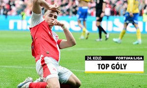 TOP góly 24. kola: Jurásek jako Núñez i Suchanův obstřel